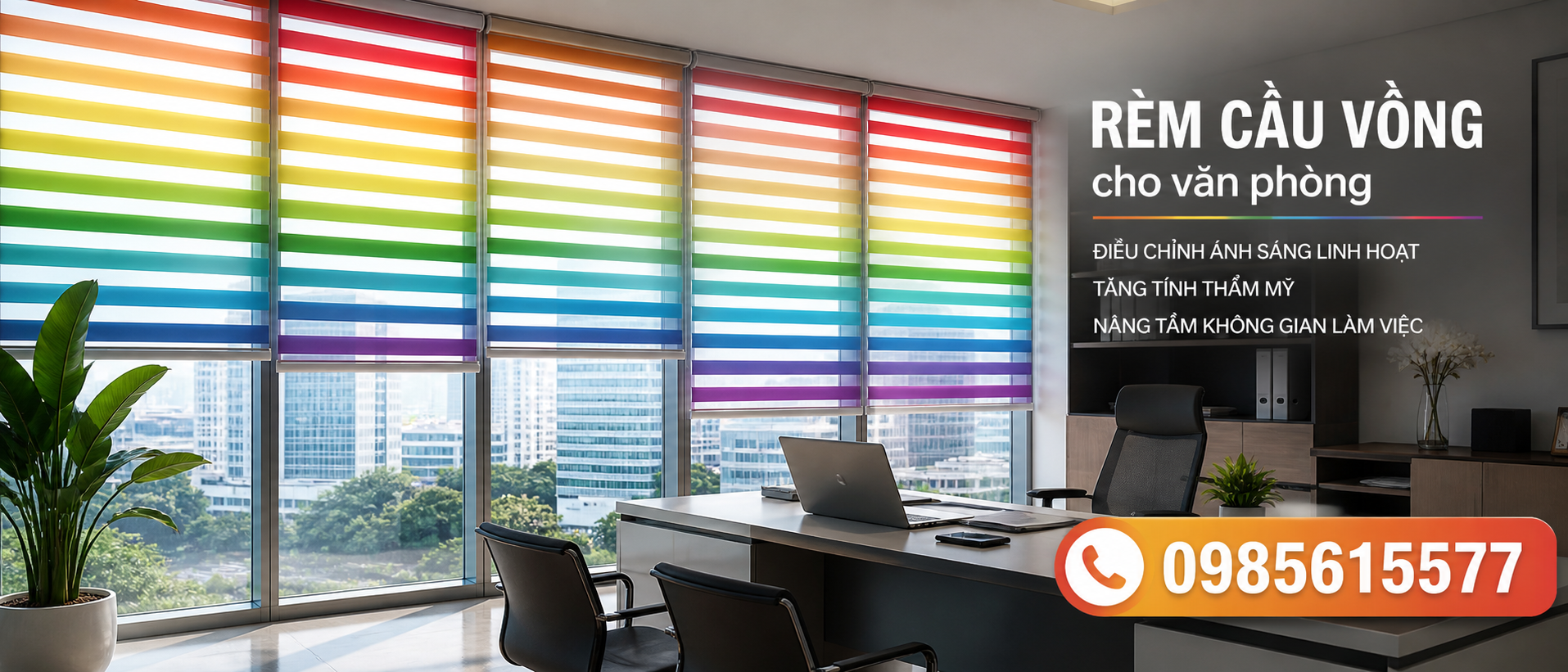 Rainbow blinds – Roller Blinds for South-Facing Homes: Effective Sun Protection (model 3)