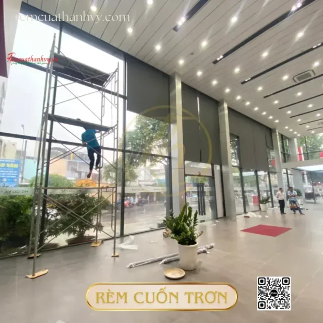 Rem cuon tron mau xam 9