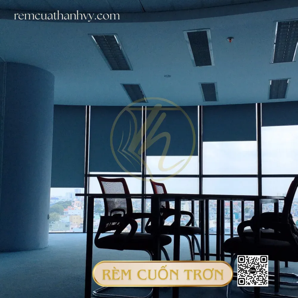 Rem cuon tron mau xam xanh 4