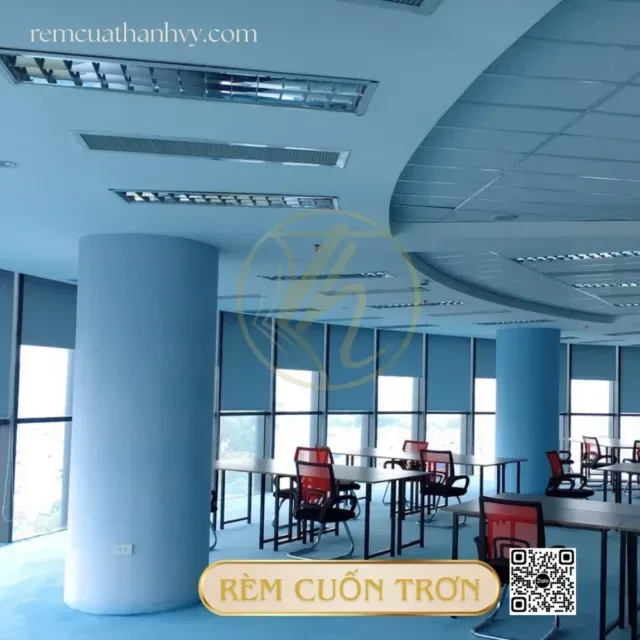 Rem cuon tron mau xam xanh 5