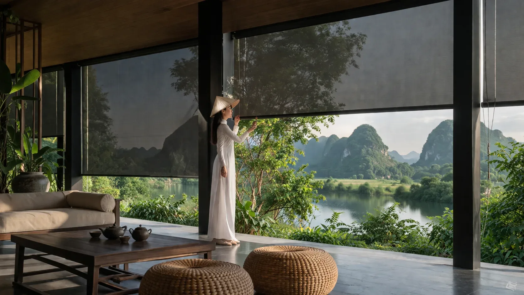 Rèm Cuốn Tự Động