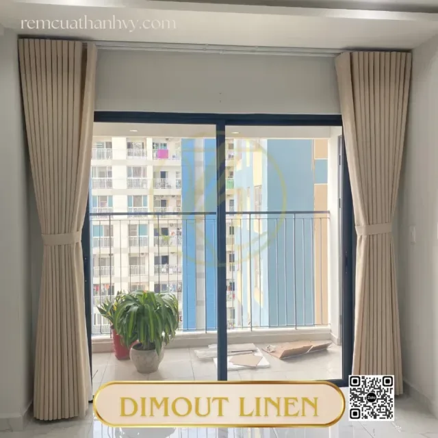 Rem dimout linen mau be tu nhien 5