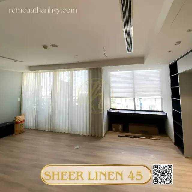 Rem voan linen mau kem trang loai day mem 3