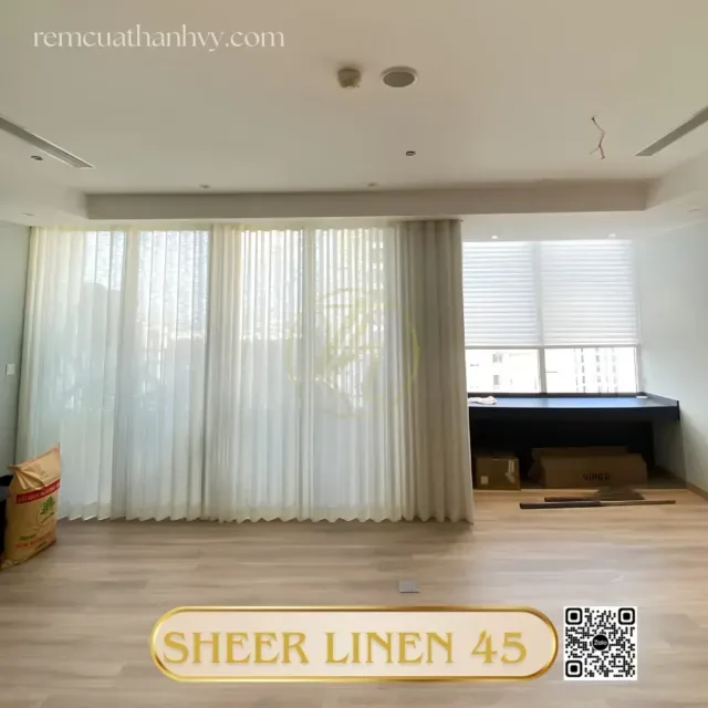 Rem voan linen mau kem trang loai day mem 4