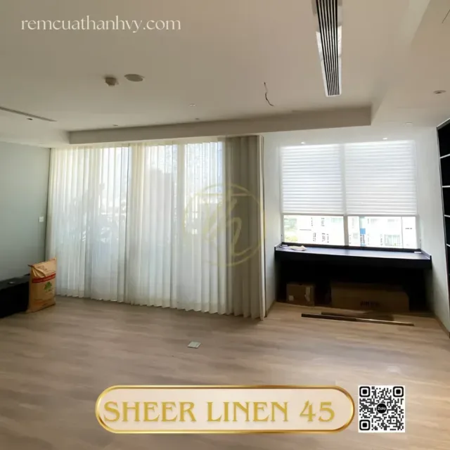 Rem voan linen mau kem trang loai day mem 5