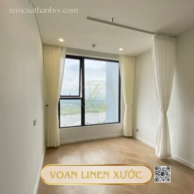 Rem voan linen mem mau trang kem 2