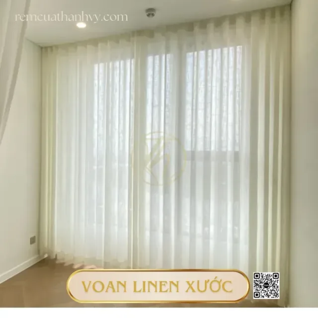 Rem voan linen mem mau trang kem 3