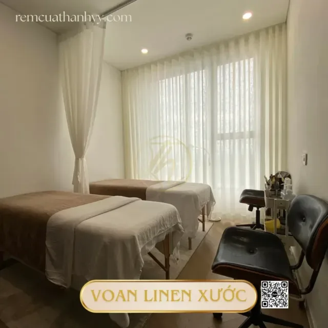 Rem voan linen mem mau trang kem 4