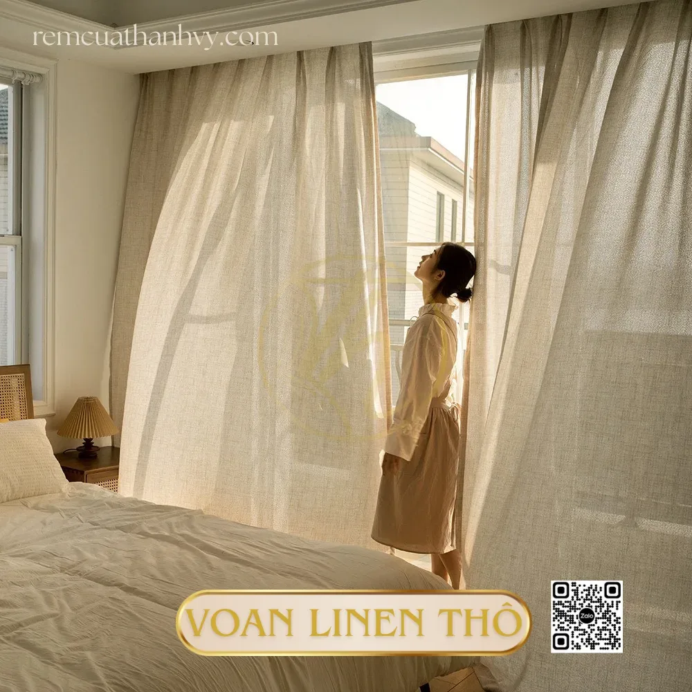 Linen fabric curtains – Gò Vấp Fabric Curtains: Made to Measure On-Site, Great Prices | Thanh Vy (sample 14)