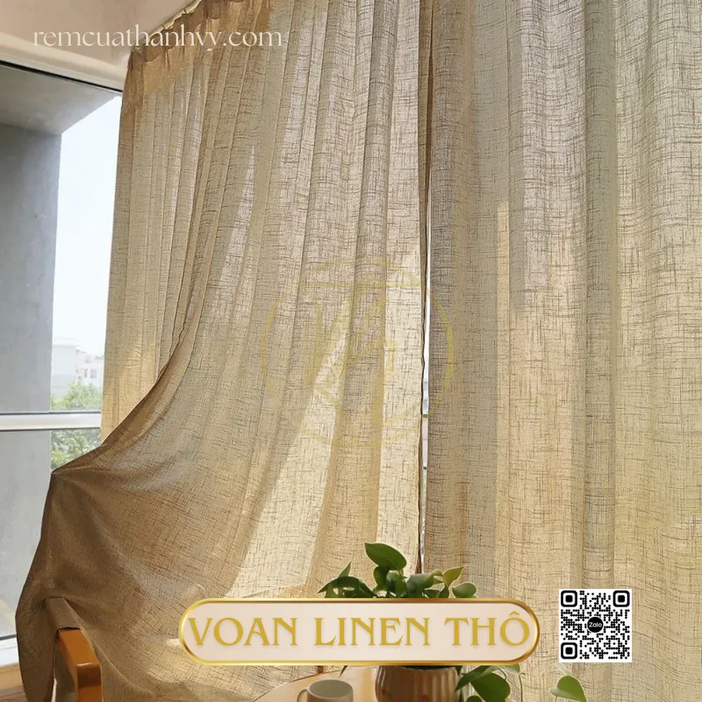 Linen fabric curtains – Rèm Vải Gò Vấp: On-Site Custom-Made, Great Prices | Thanh Vy (sample 17)