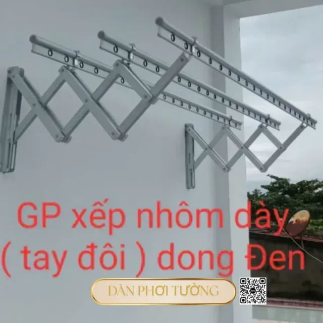 Dàn Phơi Nhôm Xếp Tường Tiện Dụng
