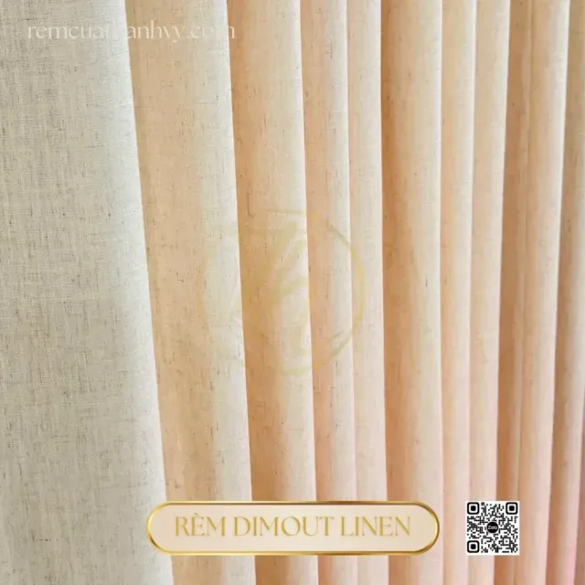 Rèm Vải Linen Màu Cam Sữa – Không Gian Sáng