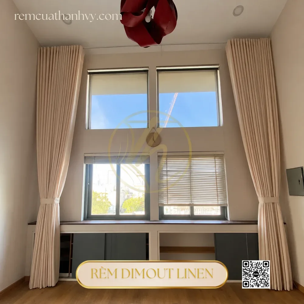 Linen fabric curtains – Tan Binh Linen Curtains: On-Site Measuring and Tailoring, Good Prices | Thanh Vy (sample 1)