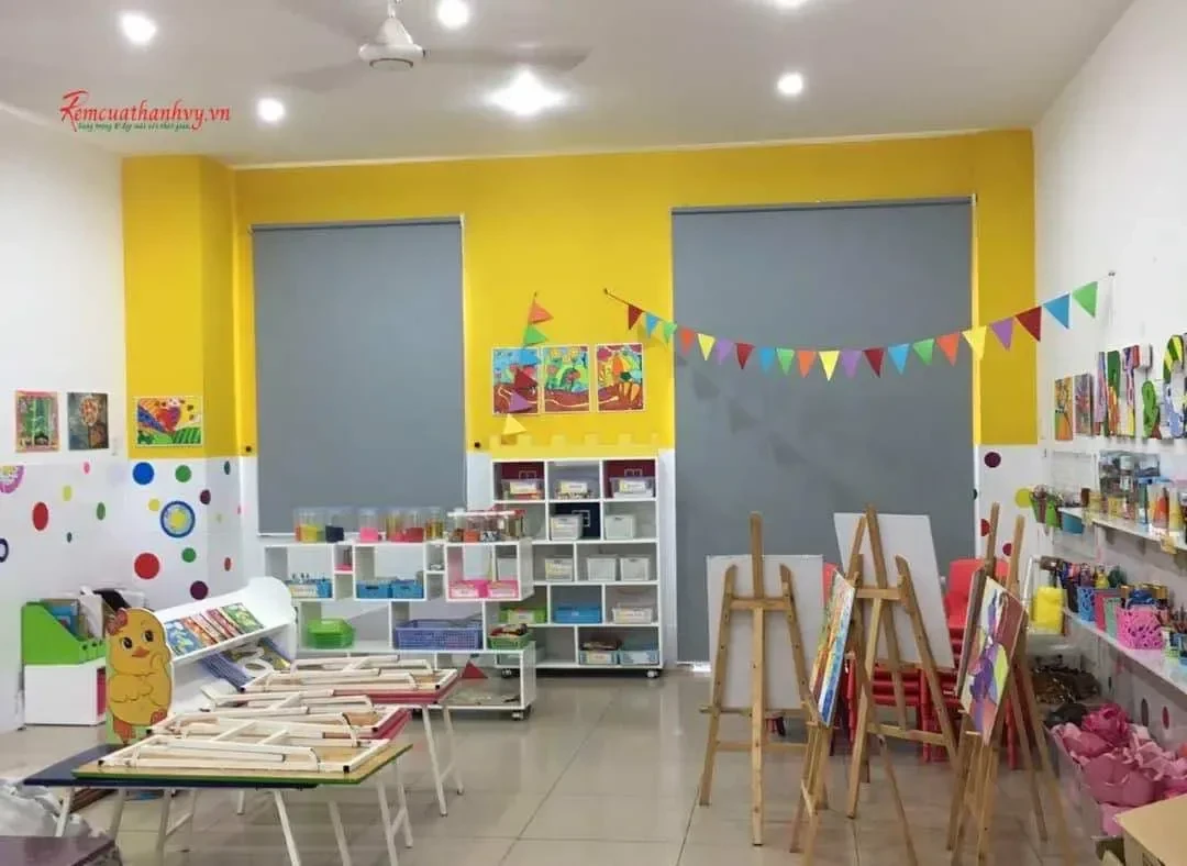 Công trình Rèm Cuốn Xám Phòng Học Trường Mầm Non Quận Bình Tân