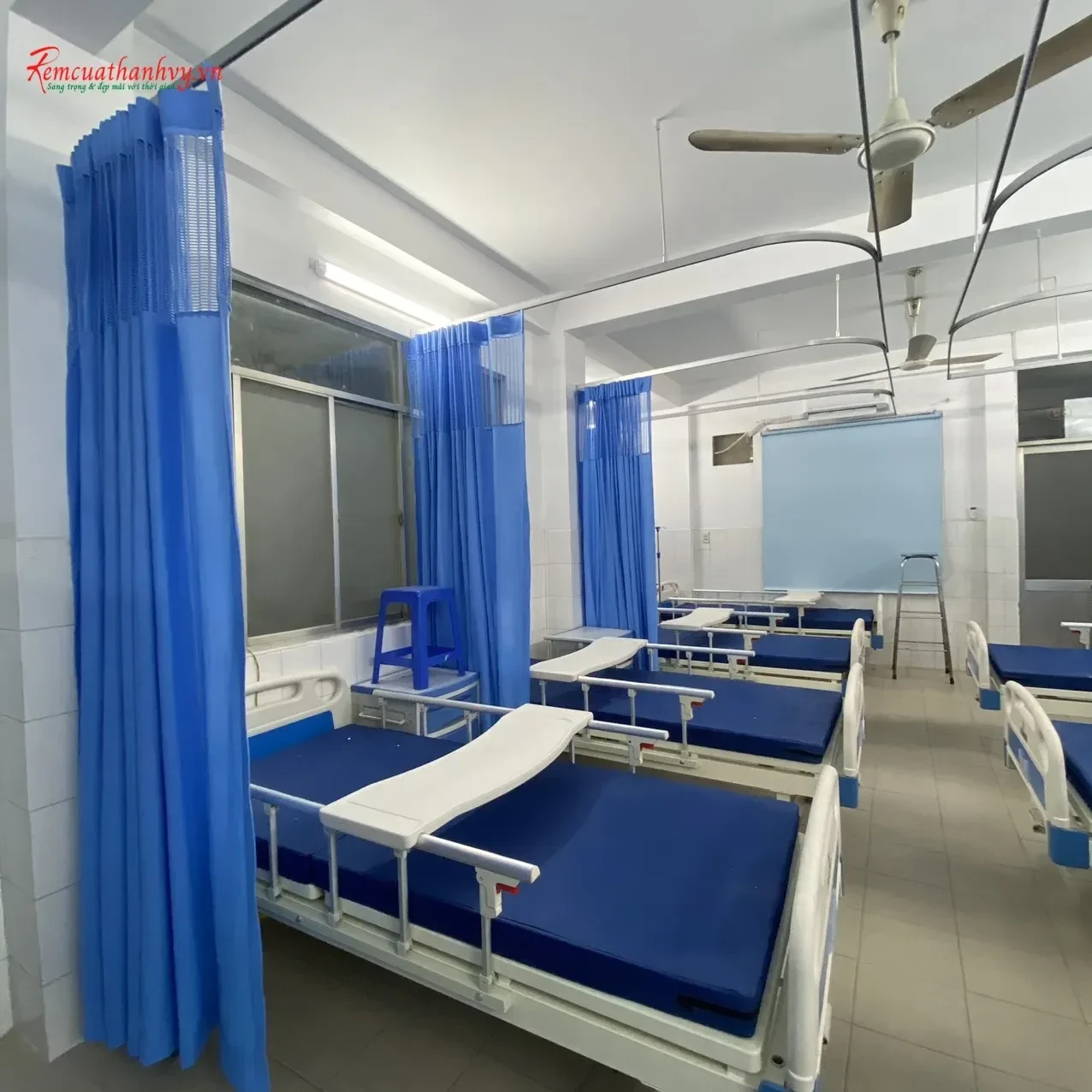 Công trình Rèm Y Tế Lùa Xanh Dương – Bệnh Viện Quốc Ánh TPHCM