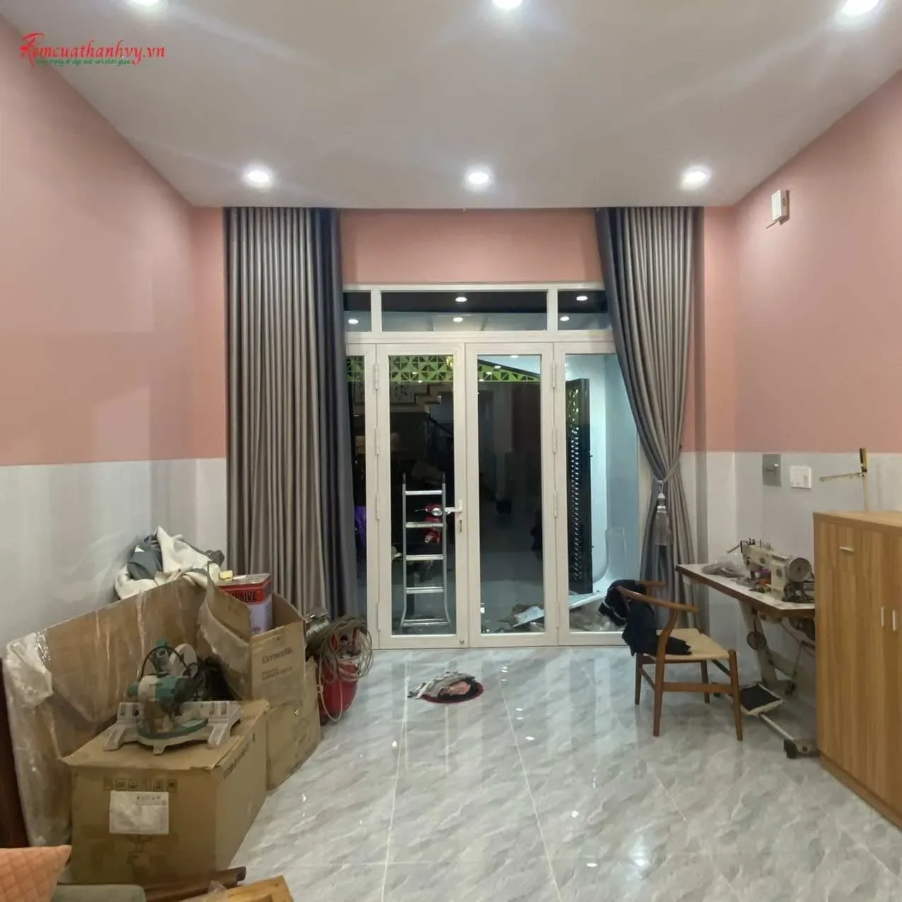 Công trình Rèm Vải Phối Màu Đường 52 Bình Tân – Không Gian Nhà Phố Hiện Đại