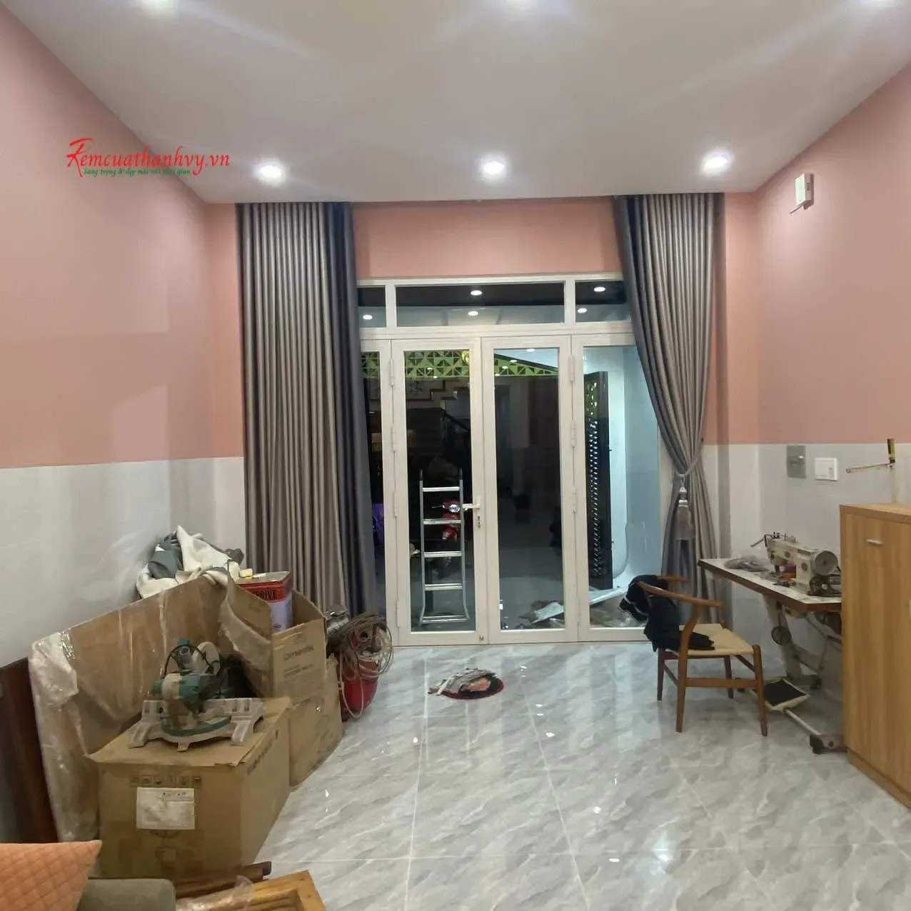 Công trình Rèm Vải Phối Màu Đường 52 Bình Tân – Không Gian Nhà Phố Hiện Đại