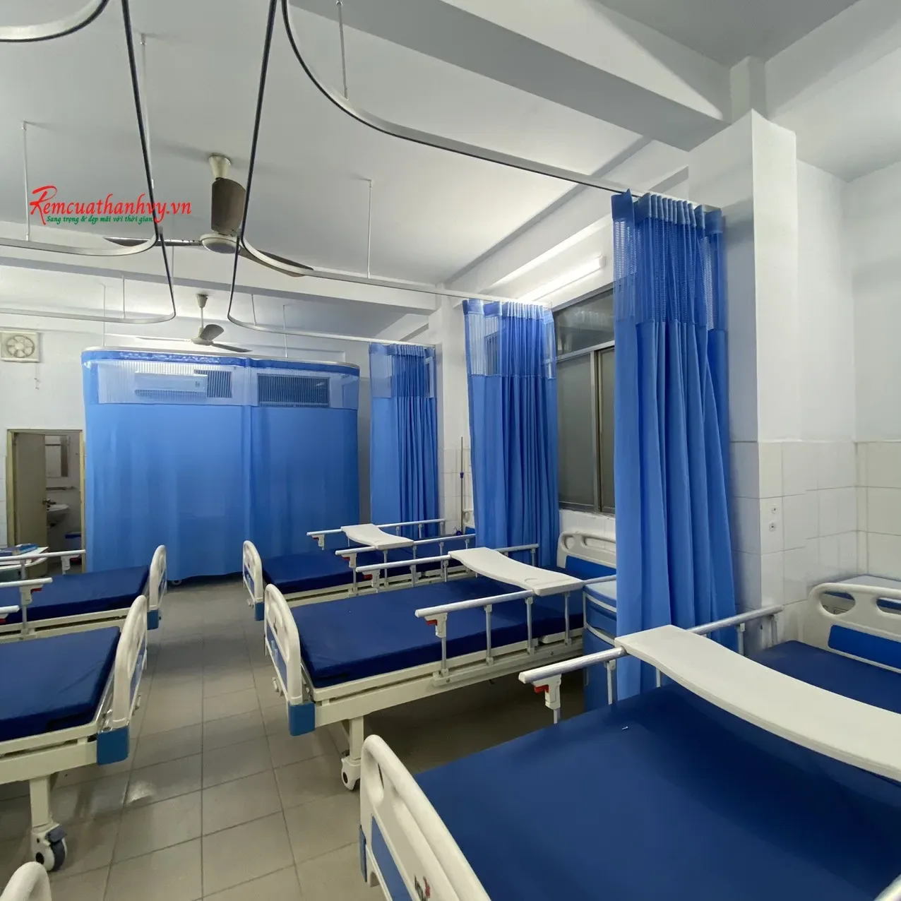 Công trình Rèm Y Tế Lùa Xanh Dương – Bệnh Viện Quốc Ánh TPHCM