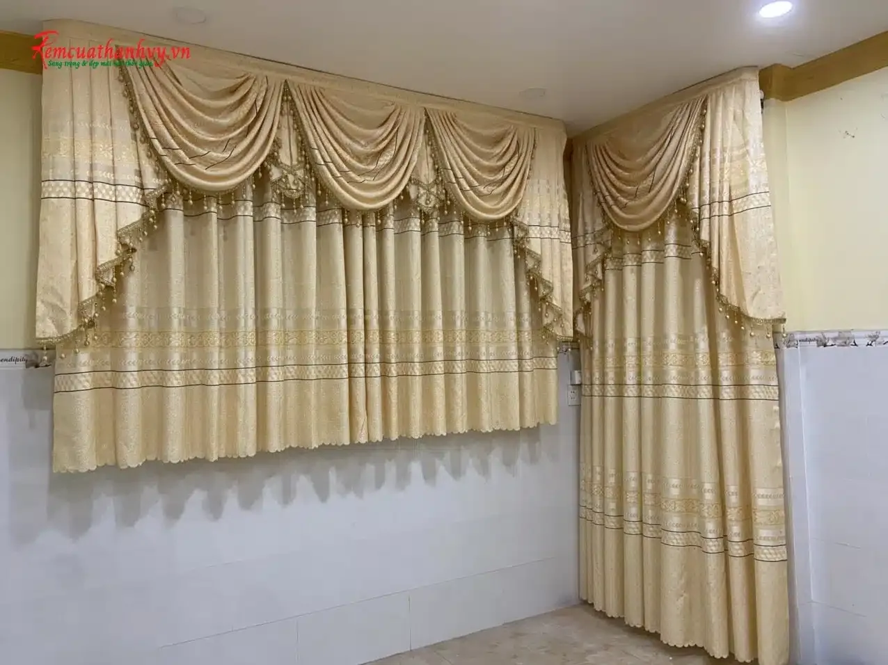 Công trình Rèm Sò Nữ Hoàng Phòng Hội Trường – Chùa Liên Hoa Bình Tân