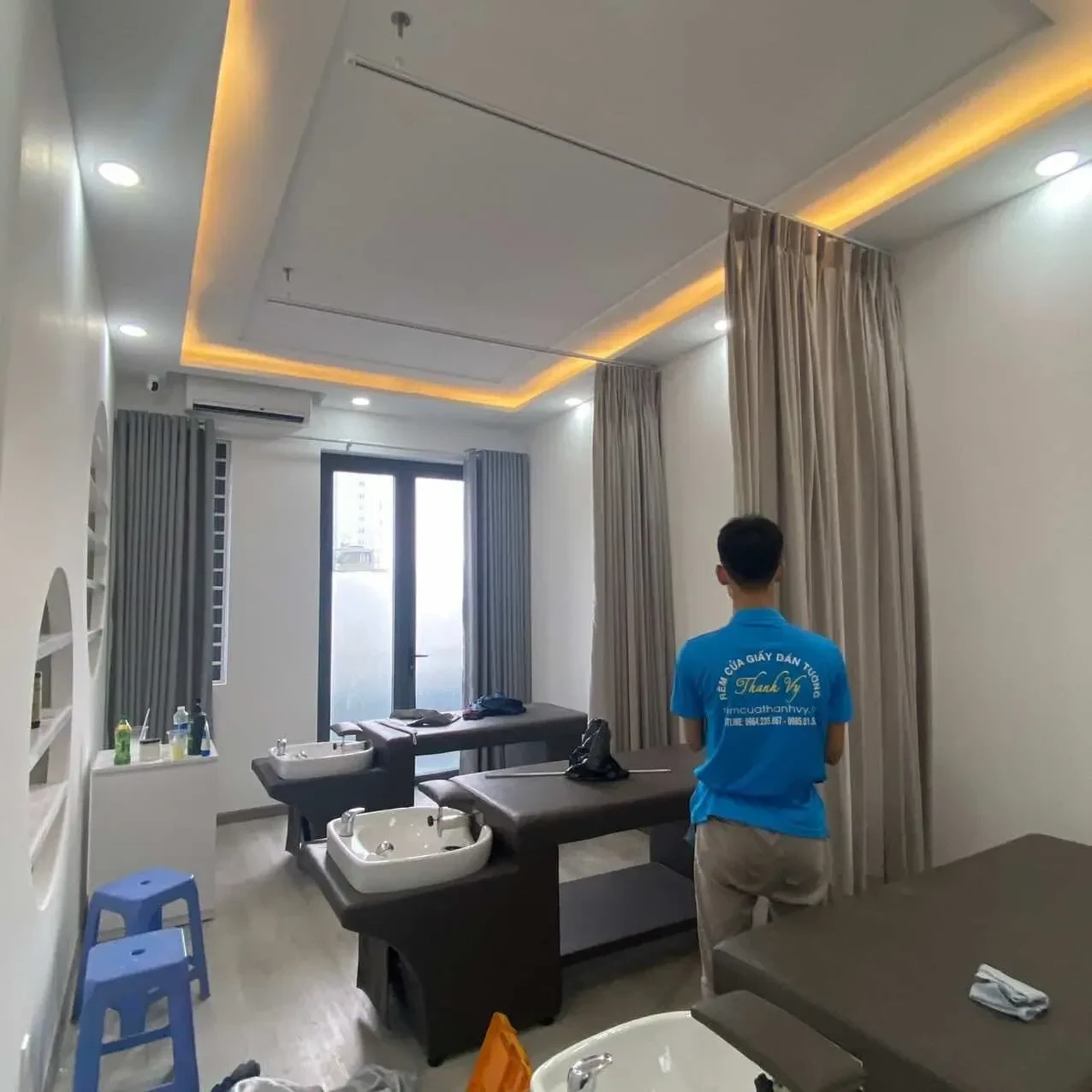 Công trình Rèm Vải Ngăn Spa Leblanc – Quận Tân Phú