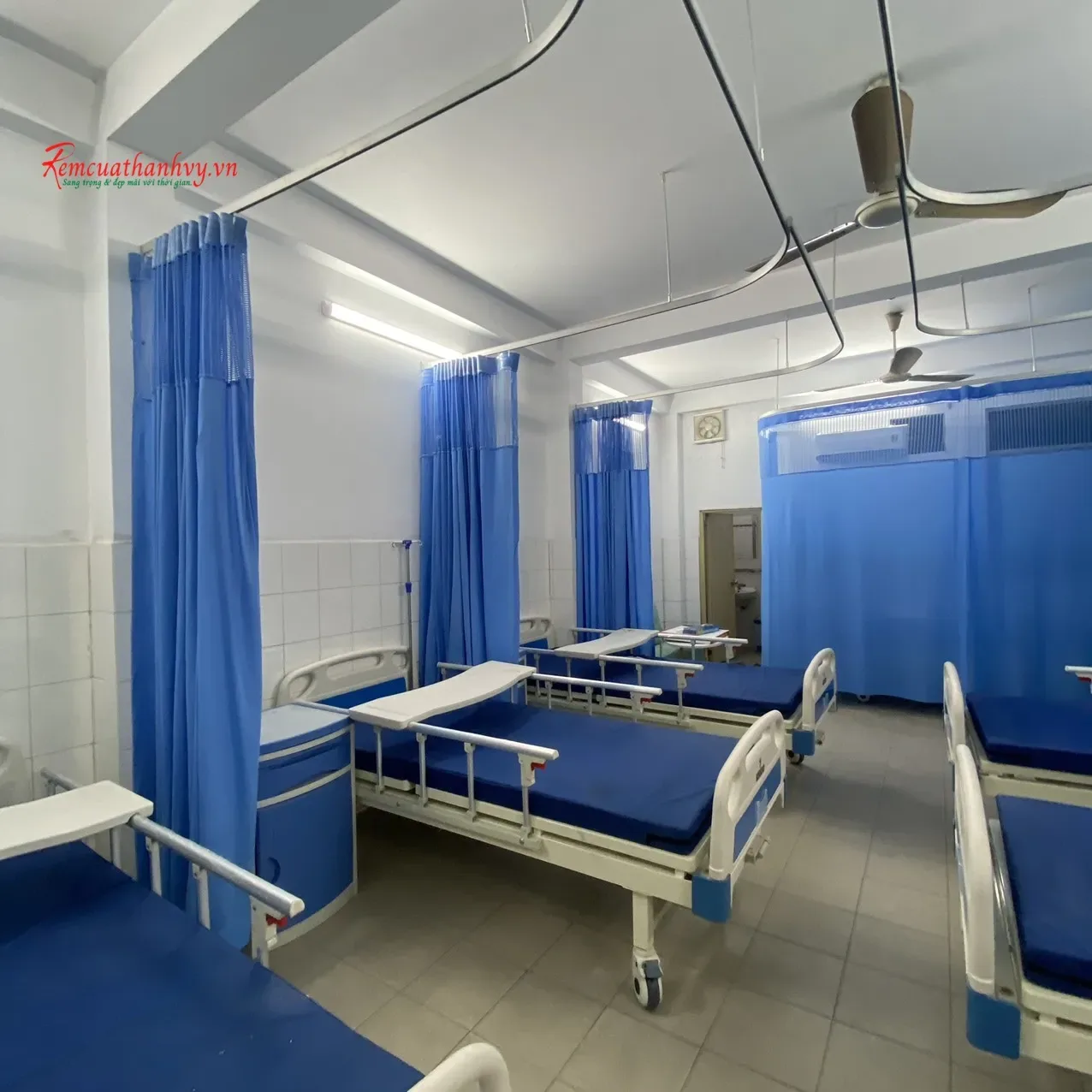 Công trình Rèm Y Tế Lùa Xanh Dương – Bệnh Viện Quốc Ánh TPHCM