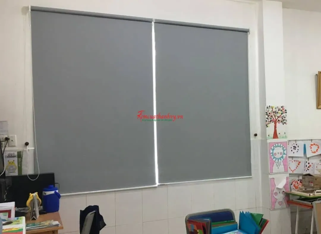 Công trình Rèm Cuốn Xám Phòng Học Trường Mầm Non Quận Bình Tân