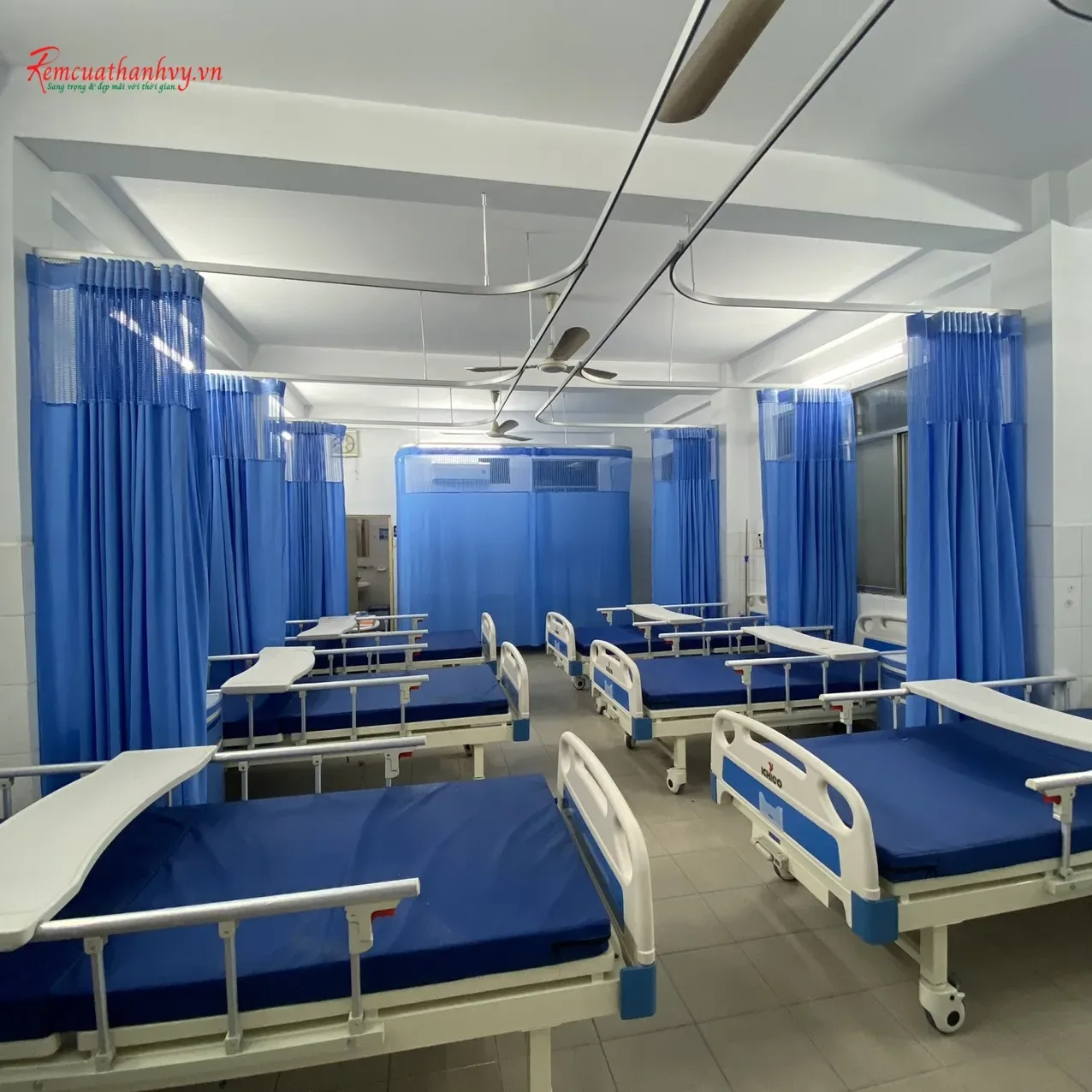 Công trình Rèm Y Tế Lùa Xanh Dương – Bệnh Viện Quốc Ánh TPHCM