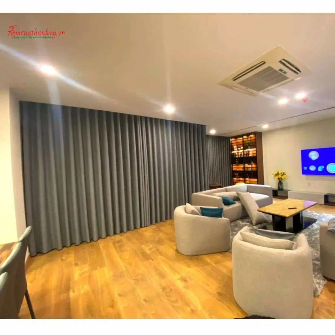 Công trình Rèm vải hai lớp Penthouse Phú Nhuận: kiểm soát ánh sáng & riêng tư