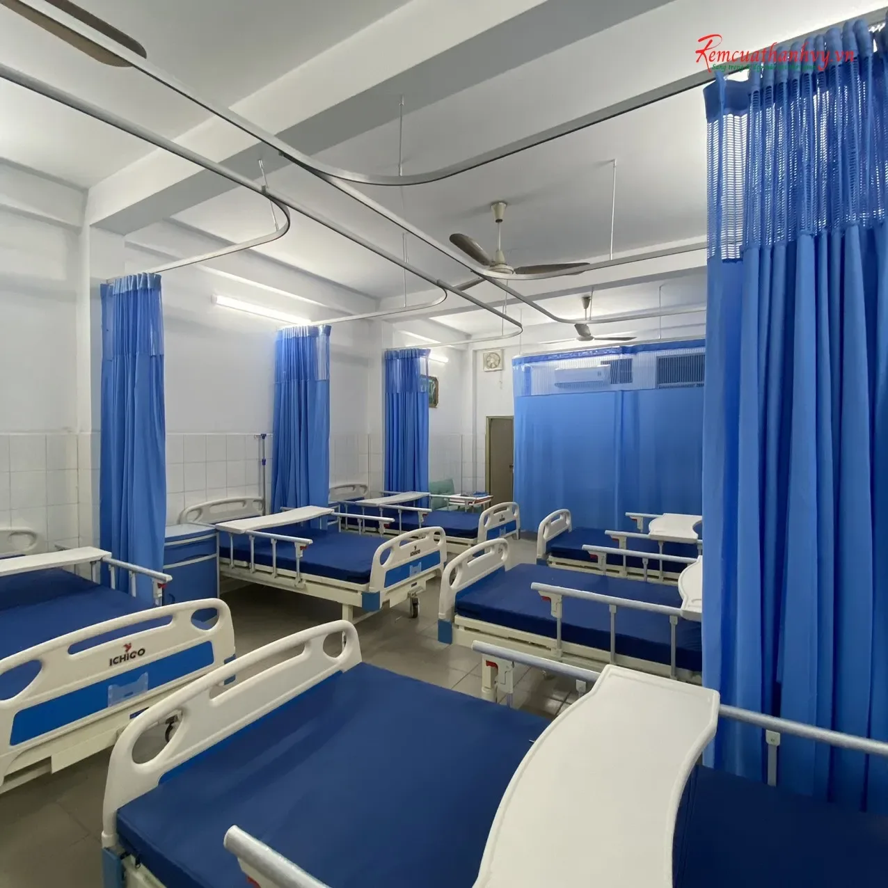 Công trình Rèm Y Tế Lùa Xanh Dương – Bệnh Viện Quốc Ánh TPHCM