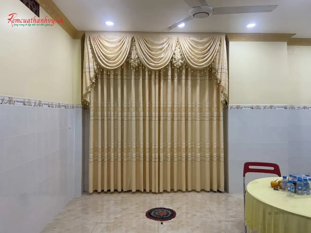 Công trình Rèm Sò Nữ Hoàng Phòng Hội Trường – Chùa Liên Hoa Bình Tân