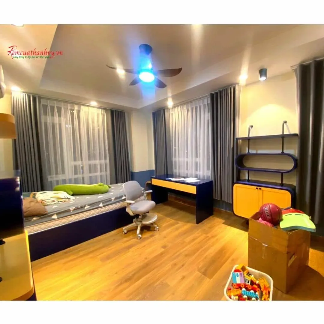 Công trình Rèm vải hai lớp Penthouse Phú Nhuận: kiểm soát ánh sáng & riêng tư
