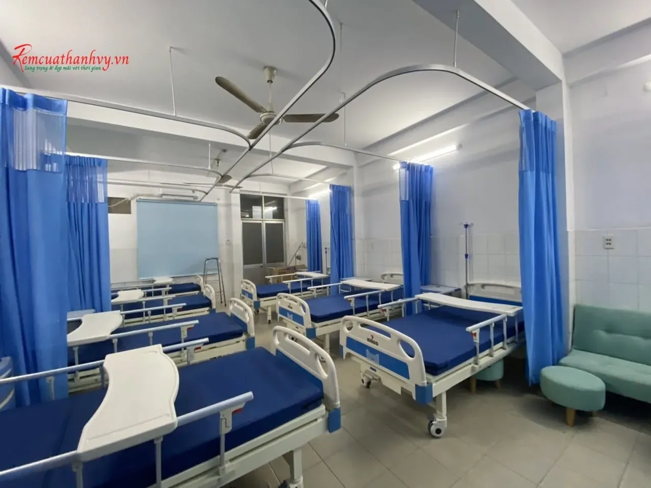 Công trình Rèm Y Tế Lùa Xanh Dương – Bệnh Viện Quốc Ánh TPHCM