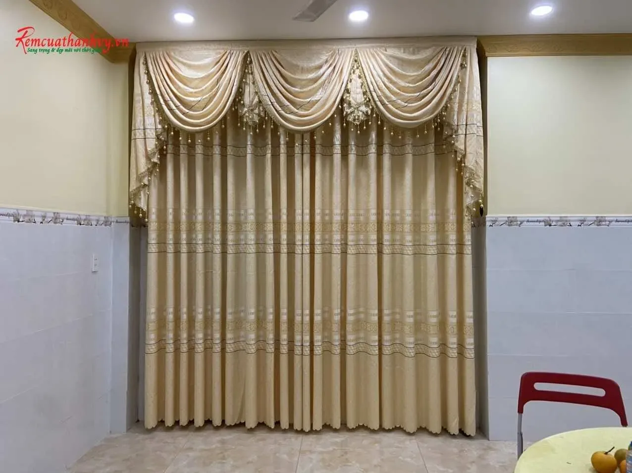 Công trình Rèm Sò Nữ Hoàng Phòng Hội Trường – Chùa Liên Hoa Bình Tân