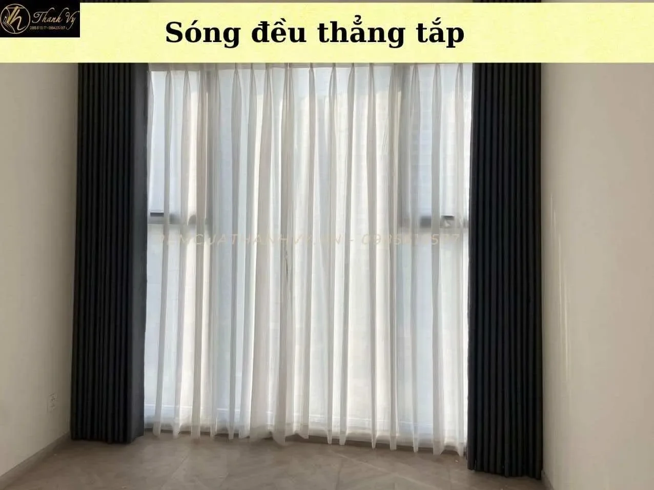 Công trình Rèm Vải 2 Lớp Đen-Trắng Chung Cư Masteri Centre Point Quận 9