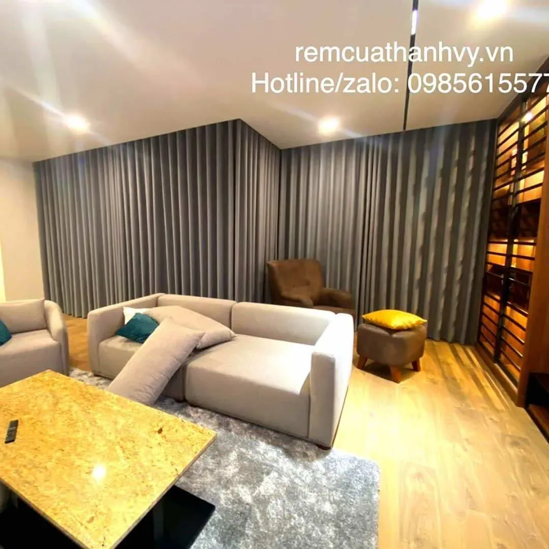 Công trình Rèm vải hai lớp Penthouse Phú Nhuận: kiểm soát ánh sáng & riêng tư