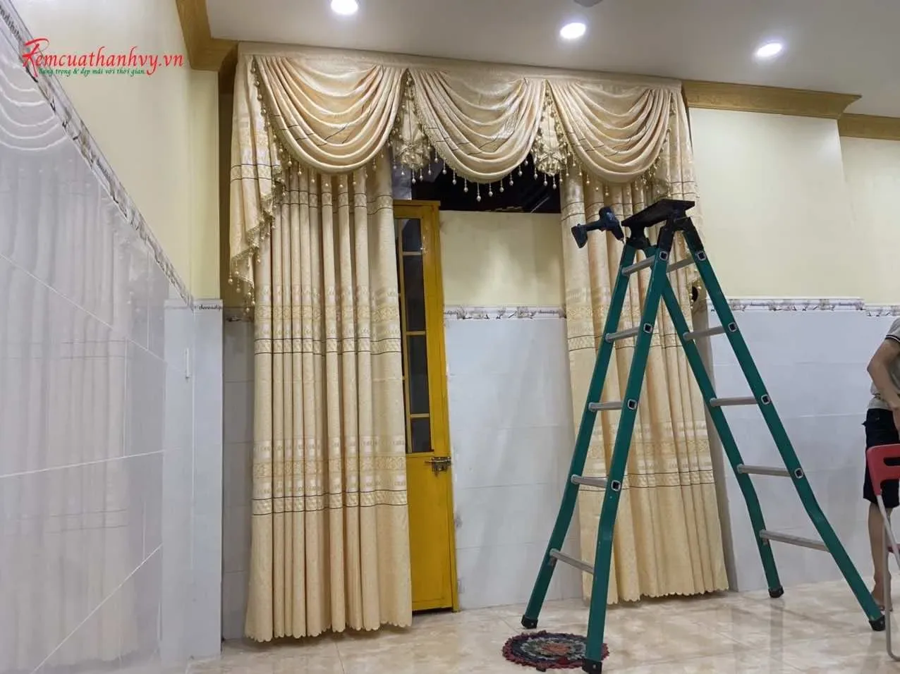 Công trình Rèm Sò Nữ Hoàng Phòng Hội Trường – Chùa Liên Hoa Bình Tân