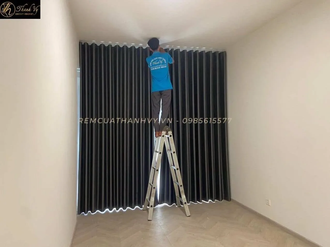 Công trình Rèm Vải 2 Lớp Đen-Trắng Chung Cư Masteri Centre Point Quận 9