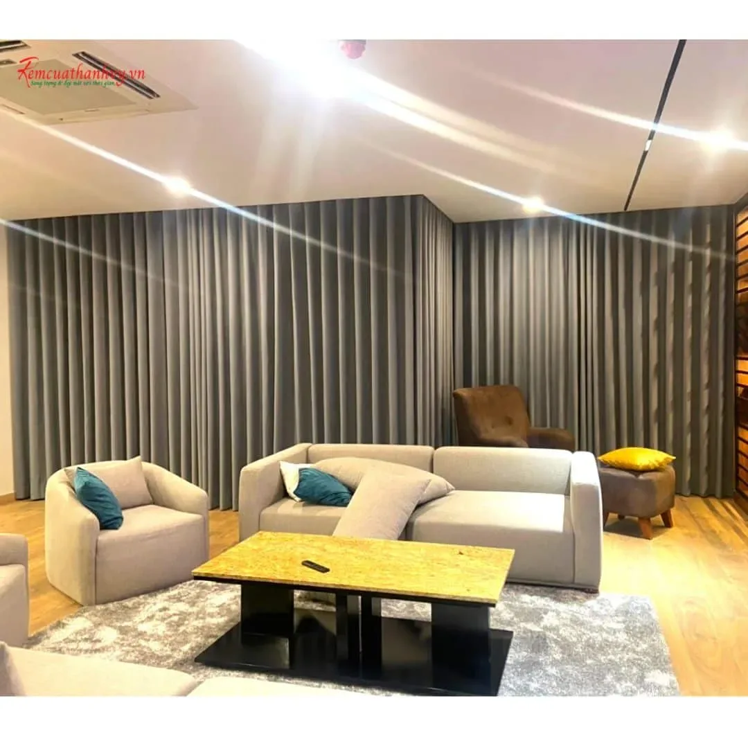 Công trình Rèm vải hai lớp Penthouse Phú Nhuận: kiểm soát ánh sáng & riêng tư
