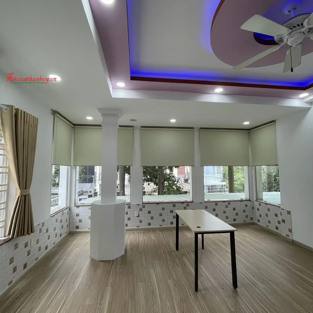 Công trình Rèm Cuốn Xanh Lạ Phòng Học Mầm Non Little Lion – Bình Tân