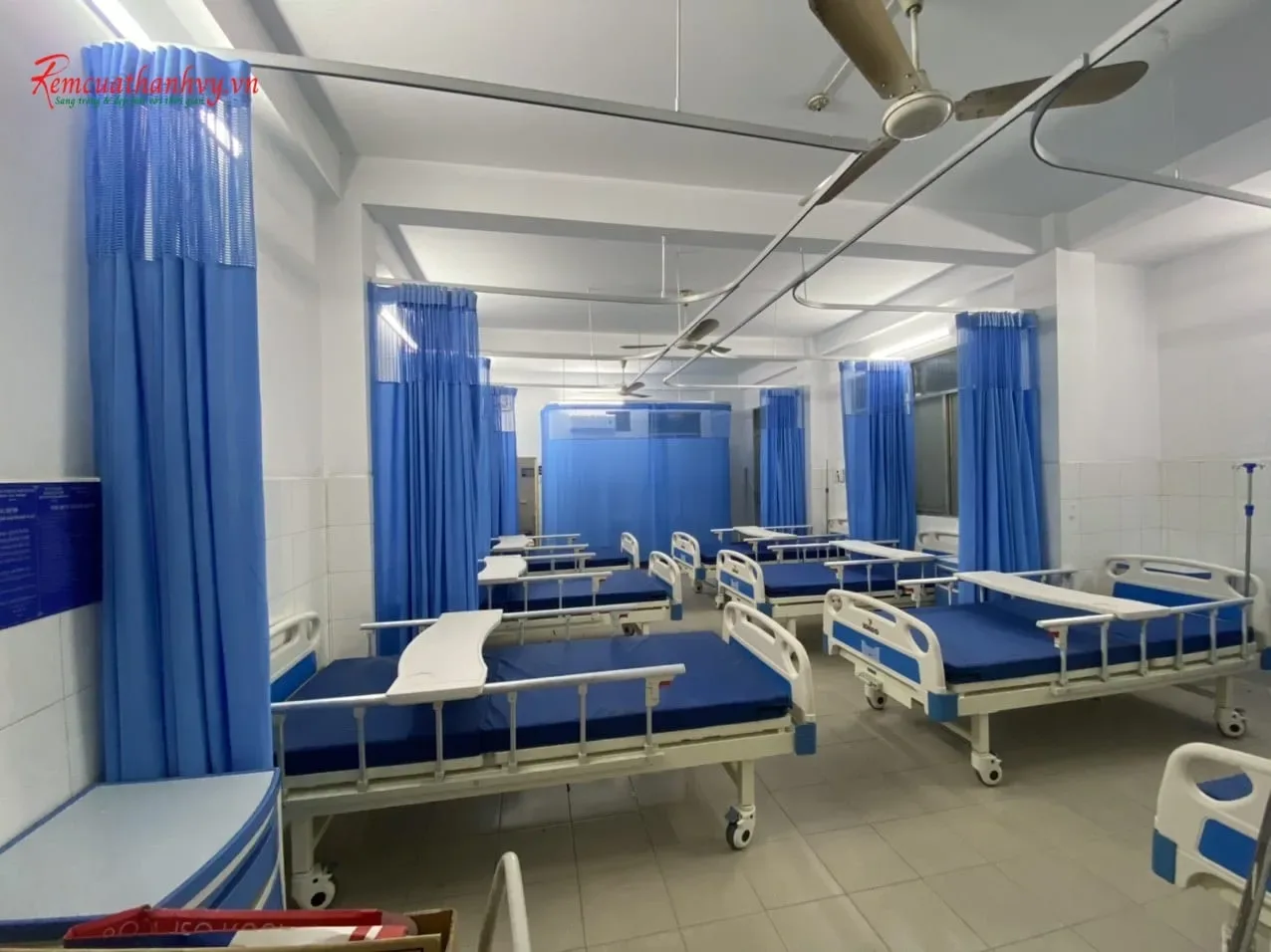 Công trình Rèm Y Tế Lùa Xanh Dương – Bệnh Viện Quốc Ánh TPHCM