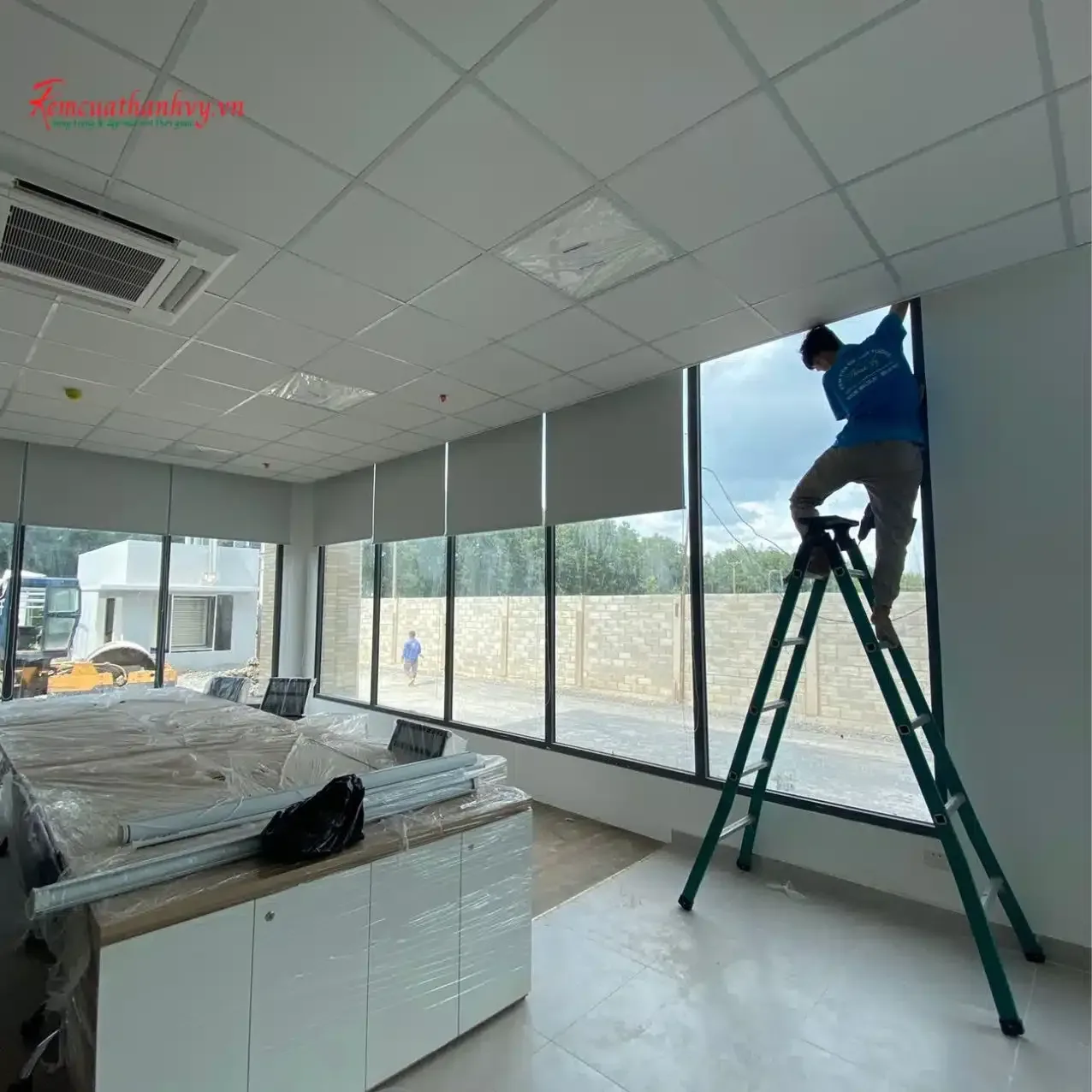 Công trình Rèm Cuốn Kín Sáng Văn Phòng An Thạnh, Bến Lức, Long An