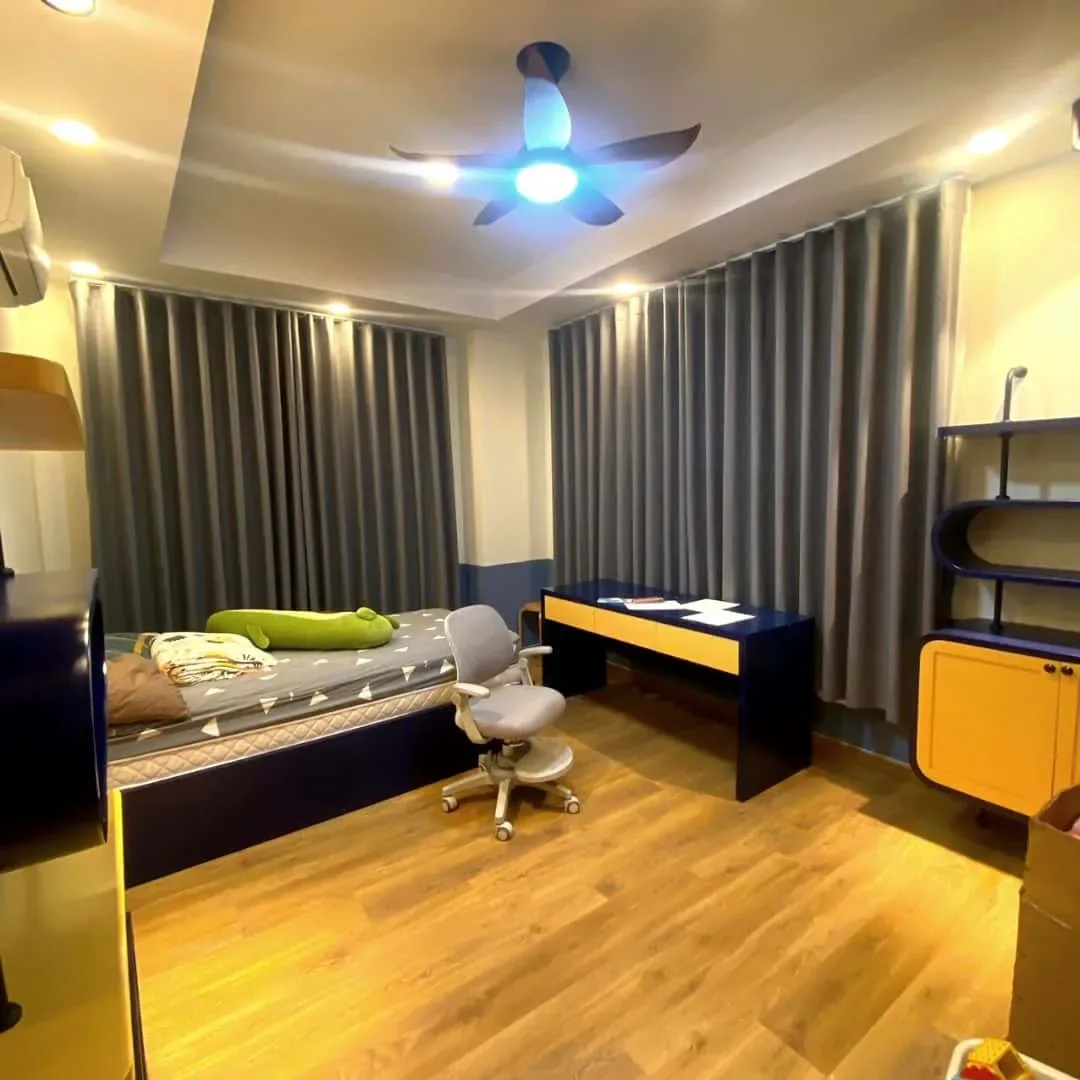 Công trình Rèm vải hai lớp Penthouse Phú Nhuận: kiểm soát ánh sáng & riêng tư