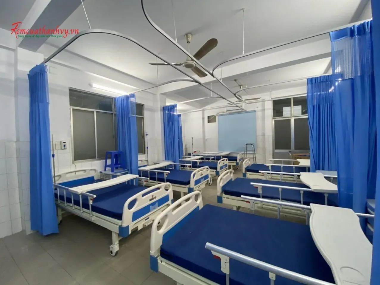 Công trình Rèm Y Tế Lùa Xanh Dương – Bệnh Viện Quốc Ánh TPHCM