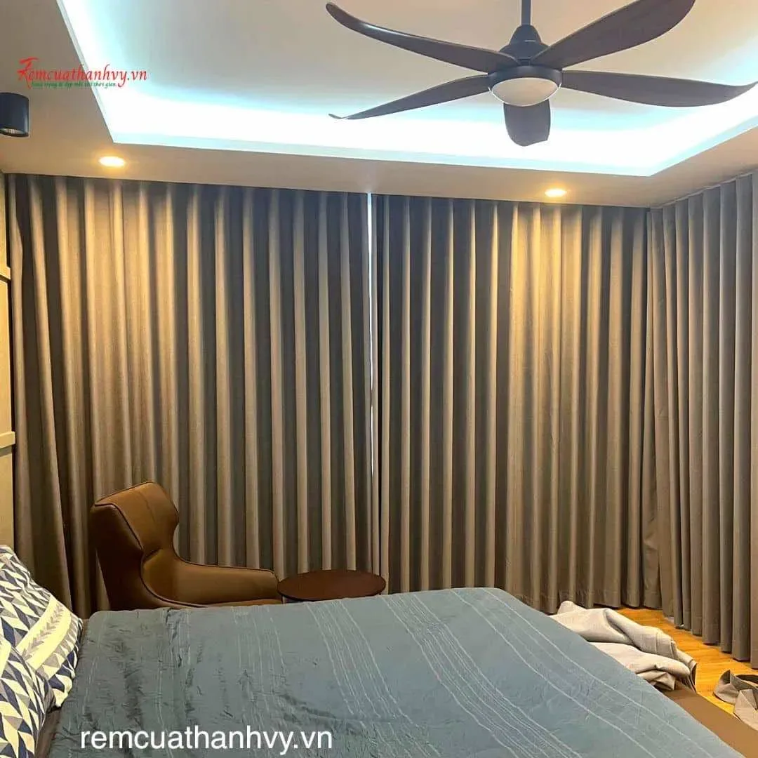 Công trình Rèm vải hai lớp Penthouse Phú Nhuận: kiểm soát ánh sáng & riêng tư
