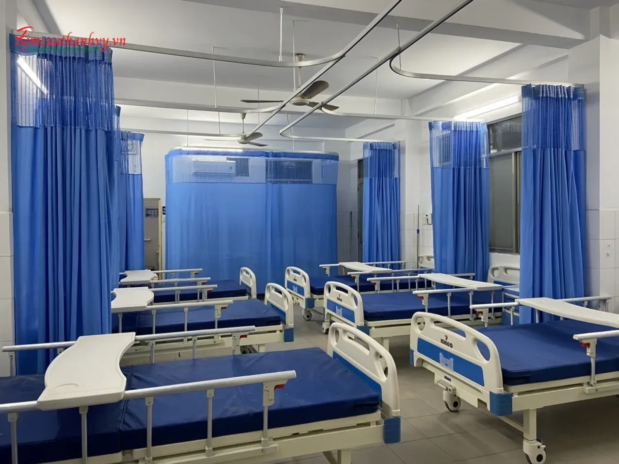 Công trình Rèm Y Tế Lùa Xanh Dương – Bệnh Viện Quốc Ánh TPHCM